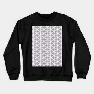 Frosty Grey White Grid Crewneck Sweatshirt